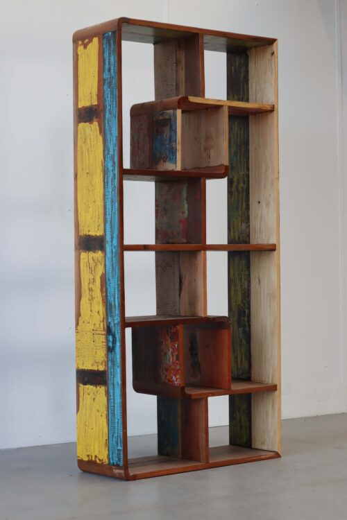Roomdivider boothout geel 84760